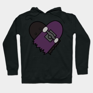 Broken skateboard heart Hoodie